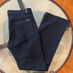 7 For All Mankind Black Bootcut Denim Jeans Size 31
